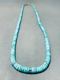 Native American One Of The Best Vintage Santo Domingo Turquoise Heishi Sterling Silver Necklace-Nativo Arts