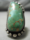 Important Vintage Native American Navajo Damale Turquoise Sterling Silver Ring Old-Nativo Arts