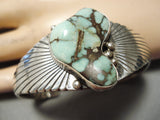 Opulent Vintage Native American Navajo Damale Turquoise Sterling Silver Bracelet Old-Nativo Arts