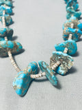 Nuggets Of Turquoise Vintage Native American Navajo Shell Necklace Old-Nativo Arts