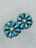 Marvelous Vintage Native American Zuni Turquoise Sterling Silver Earrings-Nativo Arts