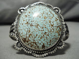 One Of The Best Vintage Native American Navajo #8 Turquoise Sterling Silver Bracelet Old-Nativo Arts