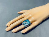 One Of The Best Vintage Native American Navajo Spiderweb Turquoise Sterling Silver Ring-Nativo Arts