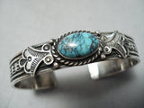 Important Albert Jake Vintage Native American Navajo Turquoise Sterling Silver Bracelet-Nativo Arts