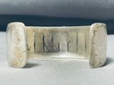 Fantastic Vintage Native American Hopi Sterling Silver Bracelet Signed-Nativo Arts