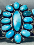 One Of The Best Ever Vintage Native American Navajo Turquoise Sterling Silver Bracelet-Nativo Arts