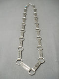 Native American Important Vintage Santo Domingo Anthony Lovato Sterling Silver Necklace-Nativo Arts