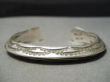 Astonishing Vintage Native American Navajo Thicker Sterling Silver Mary Bill Bracelet-Nativo Arts