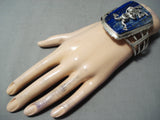 Best Vintage Native American Navajo Watermelon Clown Lapis Sterling Silver Bracelet Cuff-Nativo Arts