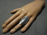 Impressive Vintage Hopi Native American Sterling Silver Ring Old-Nativo Arts