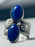 Ben Begaye (d.) Important Native American Navajo Lapis Sterling Silver Ring-Nativo Arts