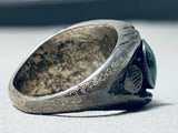 Marvelous Vintage Native American Navajo Cerrillos Turquoise Sterling Silver Ring-Nativo Arts