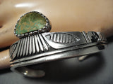 Incredible Signed Vintage Native American Navajo Royston Turquoise Sterling Silver Bracelet-Nativo Arts