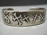 Exceptional Vintage Native American Navajo Cross Chirstian Sterling Silver Bracelet-Nativo Arts