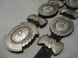 Very Important Vintage Native American Navajo Bruce Morgan Sterling Silver Concho Belt-Nativo Arts