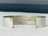 One Of The Best Vintage Native American Zuni Lapis Inlay Sterling Silver Bracelet-Nativo Arts