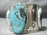 Colossal Native American Turquoise Sterling Silver Bracelet Cuff-Nativo Arts