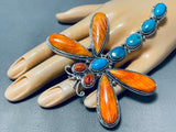 The Best Native American Navajo Turquoise Sterling Silver Shell Dragonfly Ring-Nativo Arts