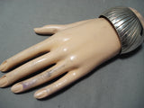 Spectacular Vintage Navajo Sterling Silver Bracelet Native American Old-Nativo Arts