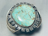 One Of The Most Unique Ever Hand Cut Squares Vintage Native American Navajo Turquoise Bracelet-Nativo Arts