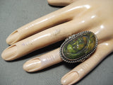 One Of The Most Detailed Vintage Royston Turquoise Sterling Silver Ring-Nativo Arts