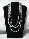 Amazing Navajo Turquoise Sterling Silver Necklace Native American-Nativo Arts