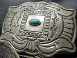 Heavy 500 Gram Vintage Native American Navajo Turquoise Sterling Silver Concho Belt-Nativo Arts