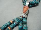 Native American Important Santo Domingo Turquoise Sterling Silver Shell Necklace-Nativo Arts