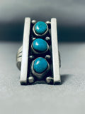 Fabulous Vintage Native American Navajo 3 Pilot Mountain Sterling Silver Huge Ring-Nativo Arts