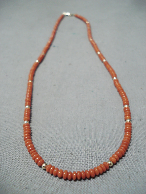 Orange Seed Bead Necklace, Thin 1.5mm Single Strand Pumpkin Orange Bea –  Kathy Bankston
