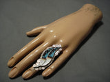 Important Native American Zuni Eldred Martinez Turquoise Sterling Silver Ring-Nativo Arts