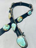 Superior Vintage Native American Navajo Royston Turquoise Sterling Silver Concho Belt For Links-Nativo Arts