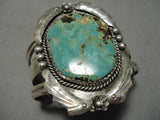 Heavy Heavy!! Native American Navajo Royston Turquoise 100 Grams Sterling Silver Bracelet-Nativo Arts