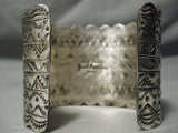 Crazy Huge Native American Scorpion Amber Sterling Silver Hand Tooled Bracelet-Nativo Arts
