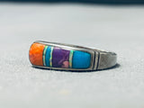 Superior Vintage Native American Navajo Turquoise Sterling Silver Ring-Nativo Arts