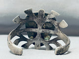 One Of The Best Vintage Native American Navajo #8 Turquoise Sterling Silver Bracelet-Nativo Arts