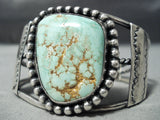 One Of Best Early Carico Lake Turquoise Vintage Native American Navajo Sterling Silver Bracelet-Nativo Arts