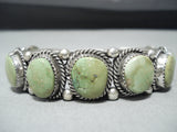 Signed Vintage Native American Navajo Royston Turquoise Sterling Silver Bracelet-Nativo Arts