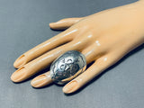 Incredible Button Concho Native American Navajo Sterling Silver Ring-Nativo Arts