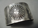 Twirling Wheel Vintage Navajo Sterling Silver Native American Bracelet-Nativo Arts