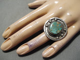 Marvelous Vintage Native American Navajo Royston Turquoise Sterling Silver Ring Old-Nativo Arts