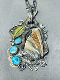 Rare Vintage Francisco Gomez Turquoise Sterling Silver Snake Necklace-Nativo Arts