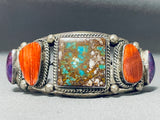 Leo James Vintage Native American Navajo Royston Turquoise Sterling Silver Bracelet-Nativo Arts