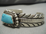 Quality Harry Martinez Vintage Native American Navajo Sterling Silver Turquoise Bracelet Old-Nativo Arts