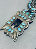 Authentic Handmade Vintage Native American Navajo Turquoise Sterling Silver Concho Belt Old-Nativo Arts
