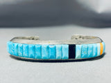 Native American Important Vintage Ray Adakai Turquoise Sterling Silver Bracelet-Nativo Arts