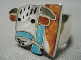 Important Huge Vintage Navajo Turquoise Sterling Silver Native American Ring-Nativo Arts