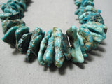 Green Nugget Collection Vintage Native American Navajo Sterling Silver Torpedo Necklace Old-Nativo Arts