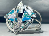 The Best Native American Hummingbird Turquoise Sterling Silver Bracelet-Nativo Arts