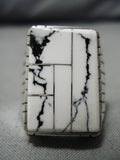 Amazing Navajo Wildhorse Inlay Sterling Silver Native American Ring-Nativo Arts